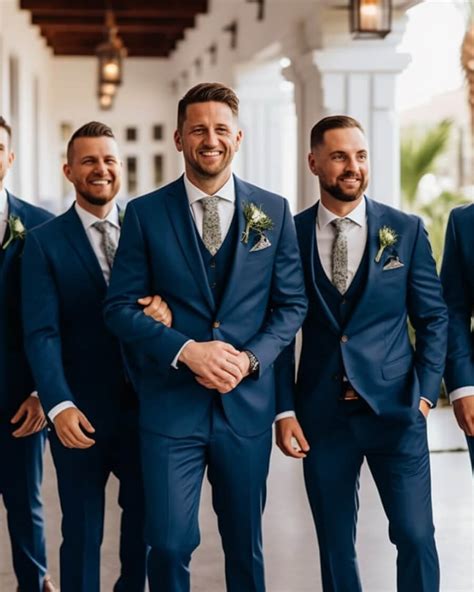 navy blue groomsmen suits.